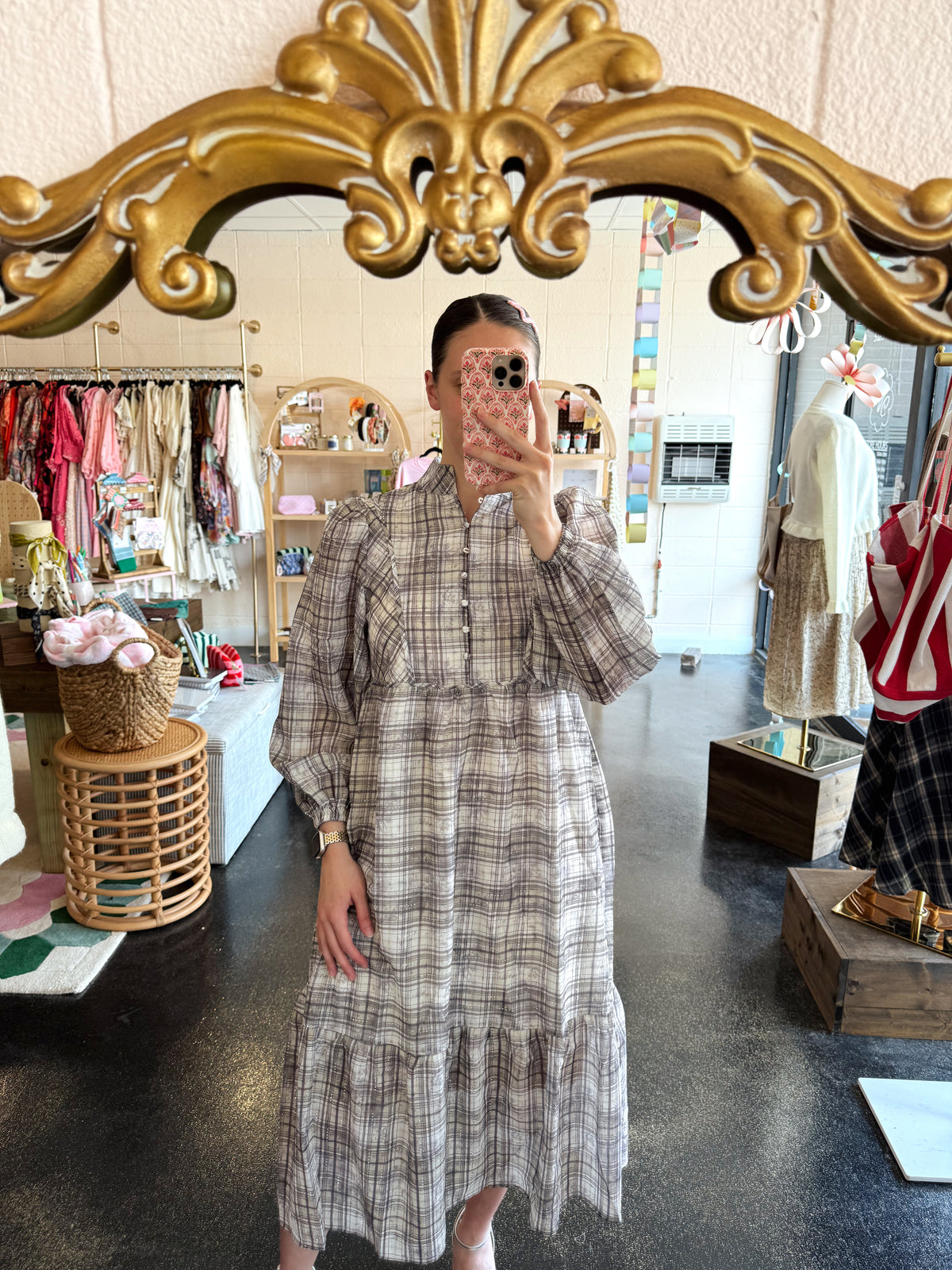 Sparkle Plaid Dress