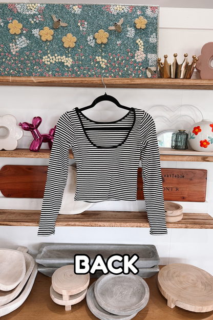 Stripe Long Sleeve Top