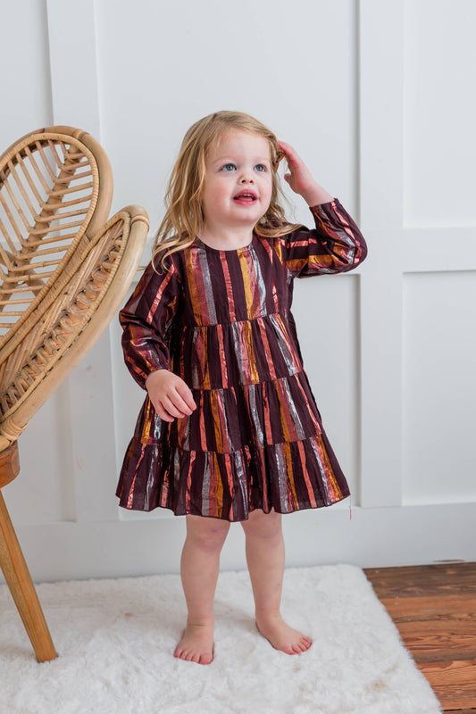 Burgundy Multi Lurex Dress