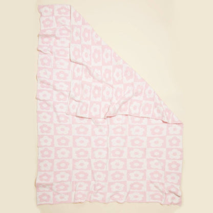 Flower Checkerboard Blanket