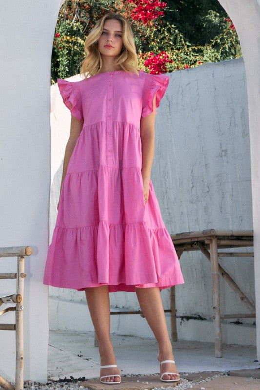 Pink Poplin Dress