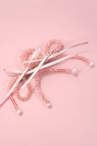 Beaded Double Bow Clip