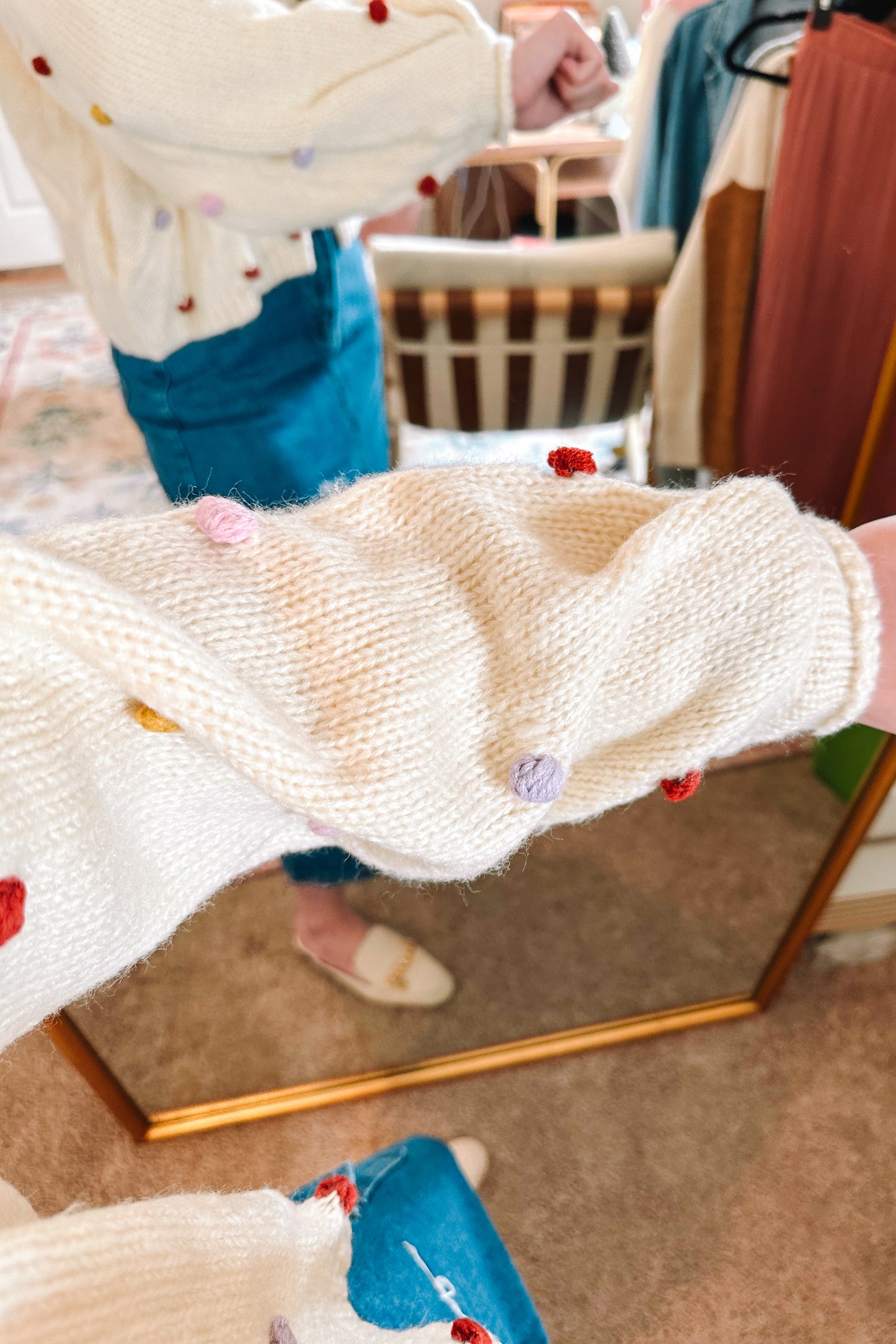 Party in Pom Cardigan