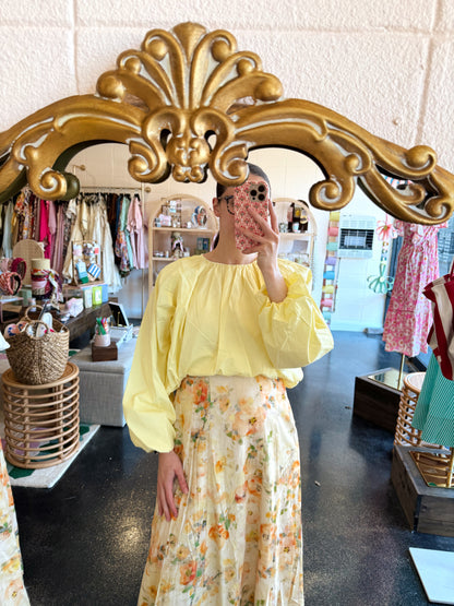 Lemon Bubble Top - MEDIUM