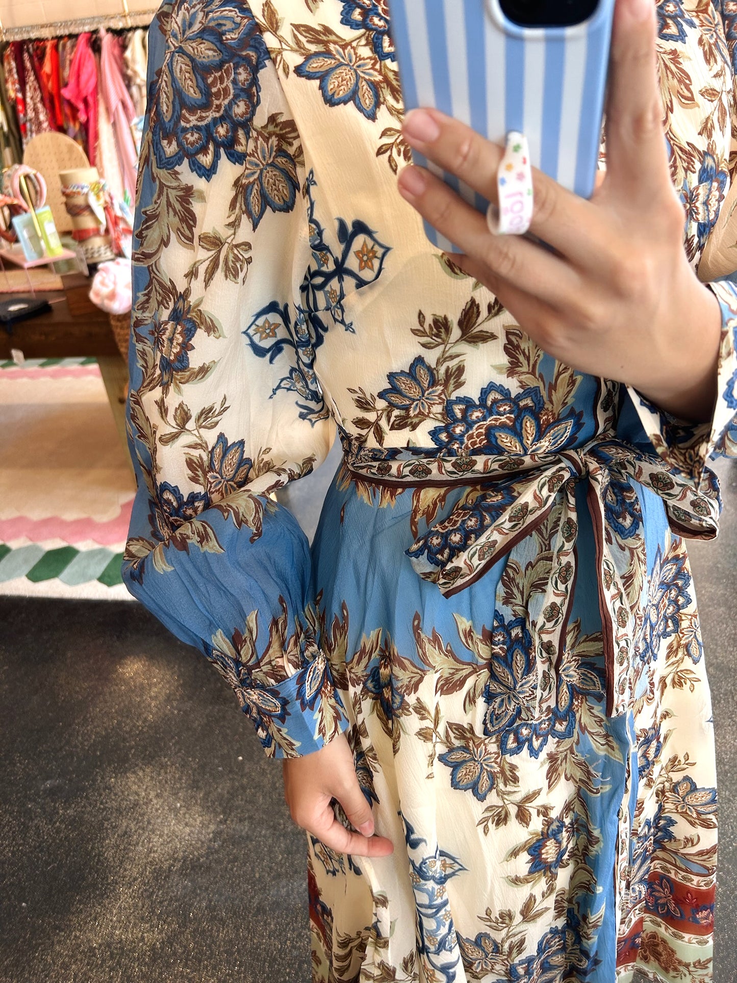 Paisley Button Dress