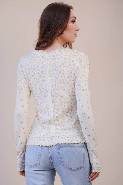 Floral Printed Long Sleeve Top