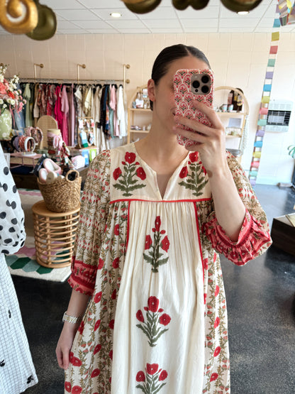 Cream Multi Dress