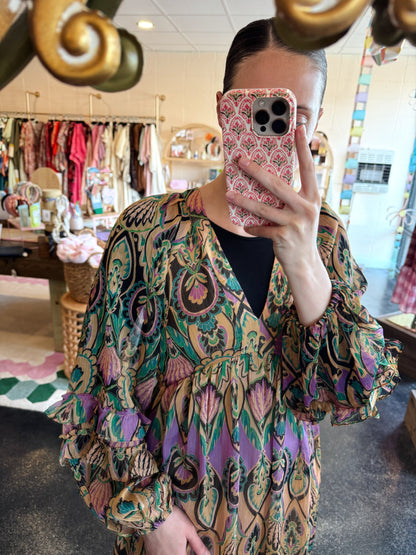 Garden Printed Maxi Dress
