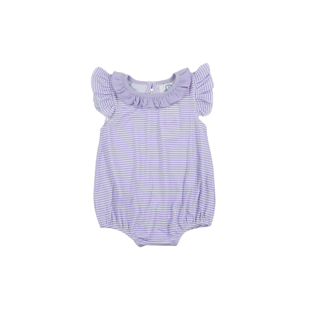 Flutter Sleeve Purple Stripe Bubble