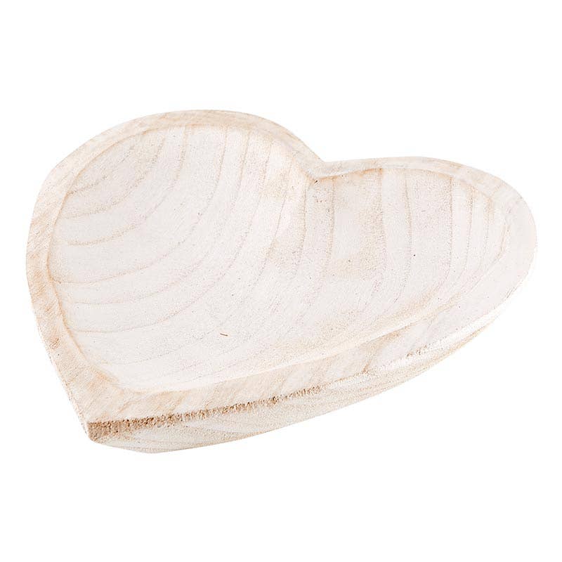 Paulownia Heart Bowl - White