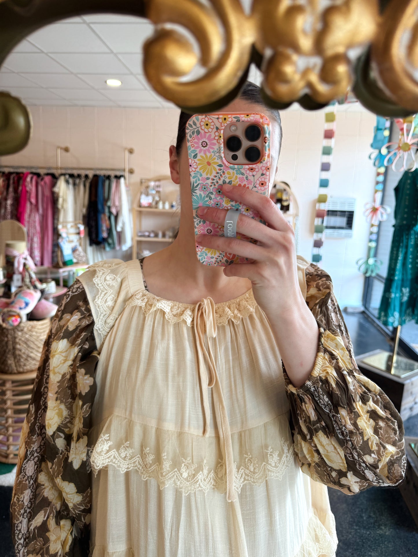 Ruffled Lace Tiered Dress