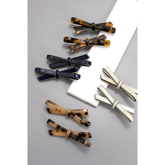 Bow Hair Clips (Set of 2)