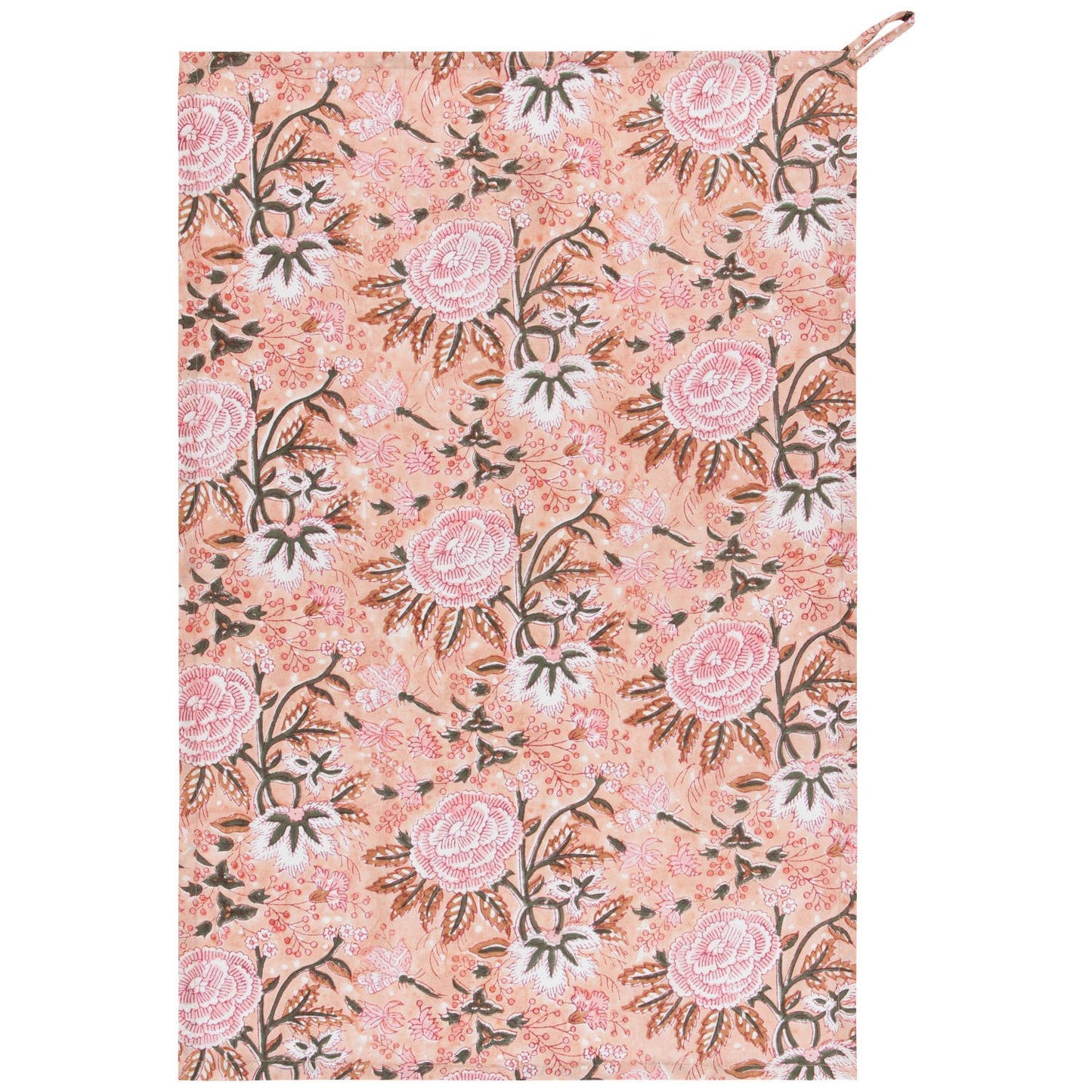 Blossom Block Print Dishtowel