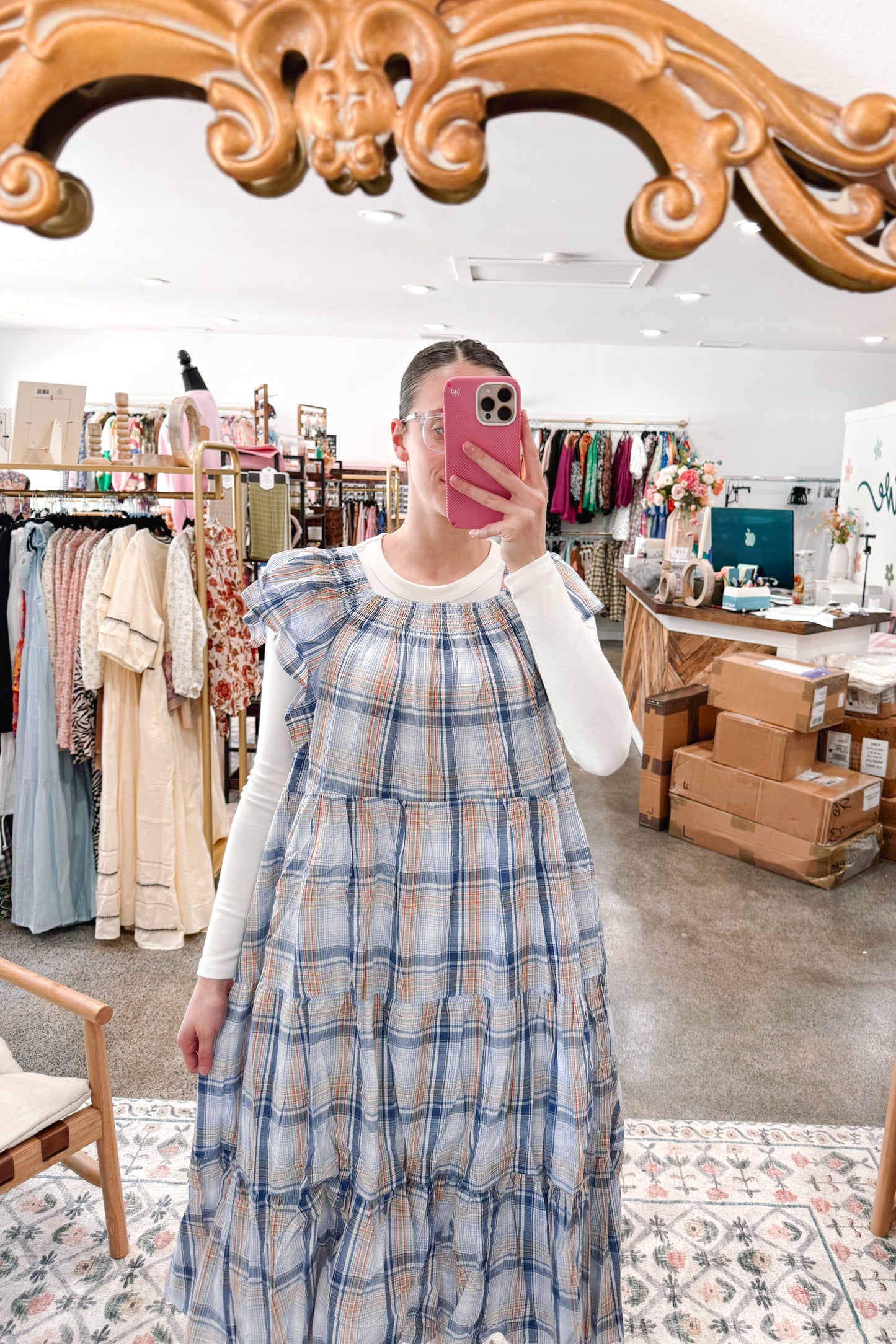 Patriotic Plaid Dress