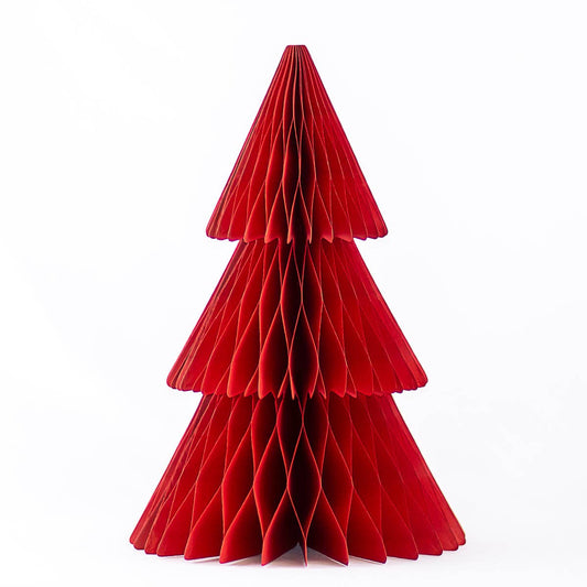 Accordion Paper Tree   Dark Red   15"