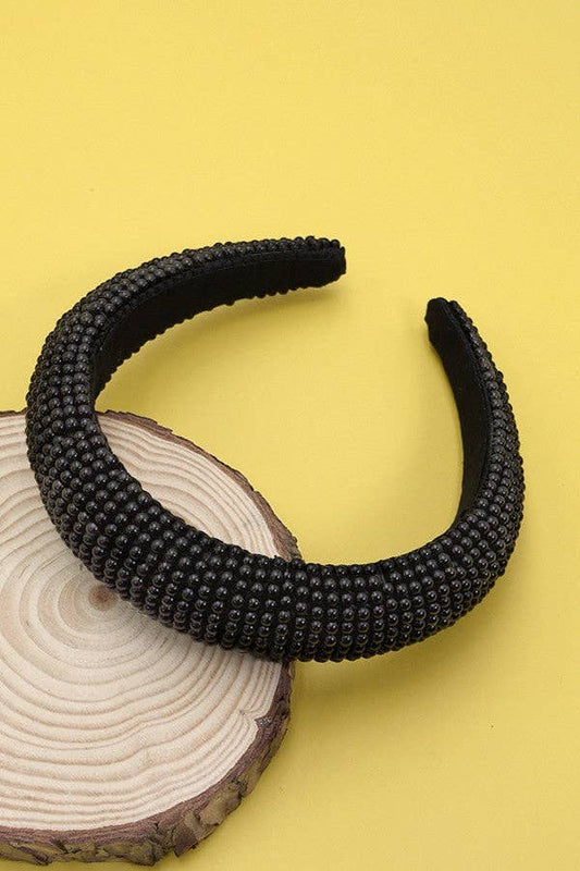 Black Bead Headband