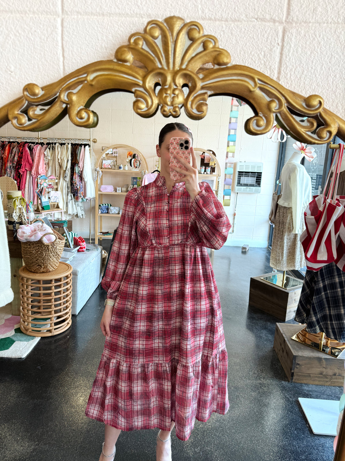 Sparkle Plaid Dress