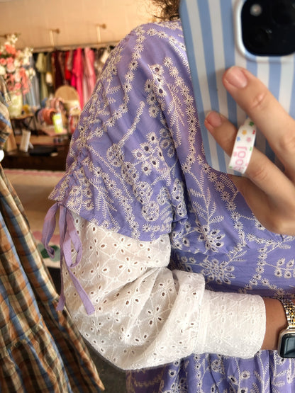 Eyelet Adjustable Tie Dress