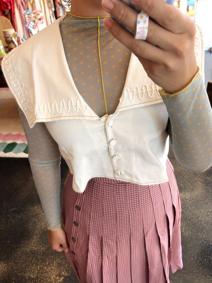Denim Collared Vest Top
