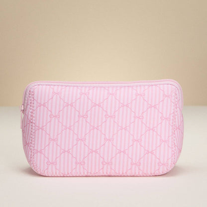 Pink Bow Stripe Bag