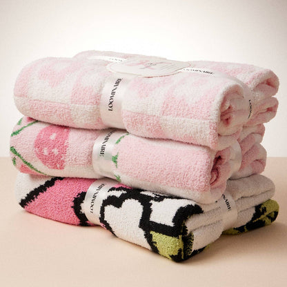 Flower Checkerboard Blanket