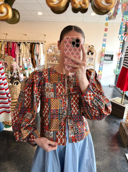 Patchwork Tie Top