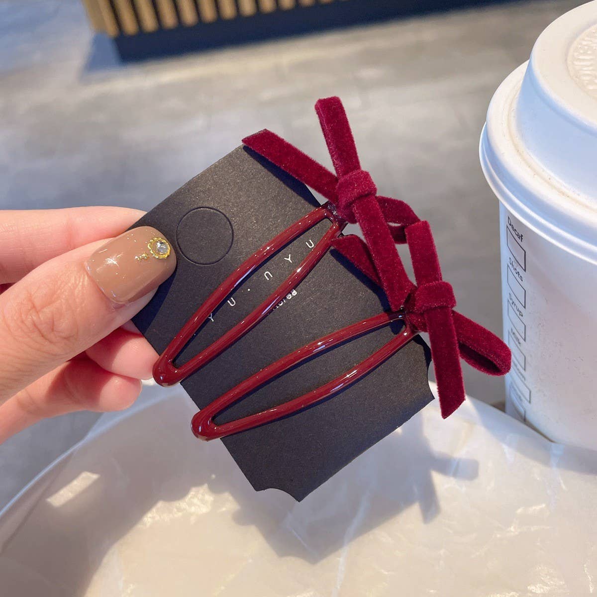 Velvet Bow Hair Clips