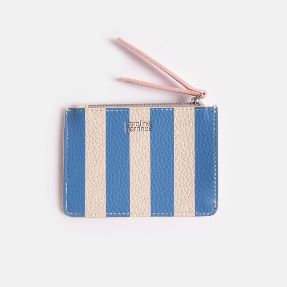 Blue/Cream Stripe Cardholder