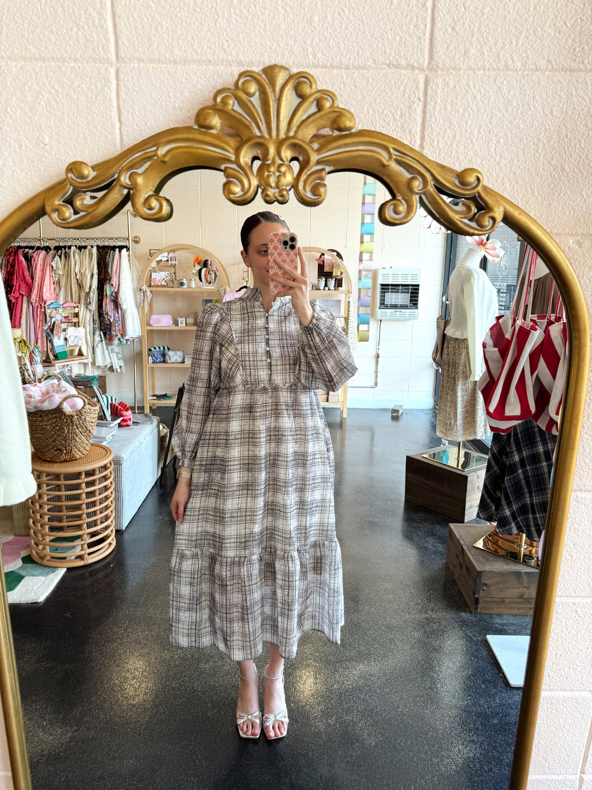 Sparkle Plaid Dress