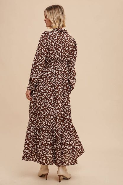 Mocha Floral Dress