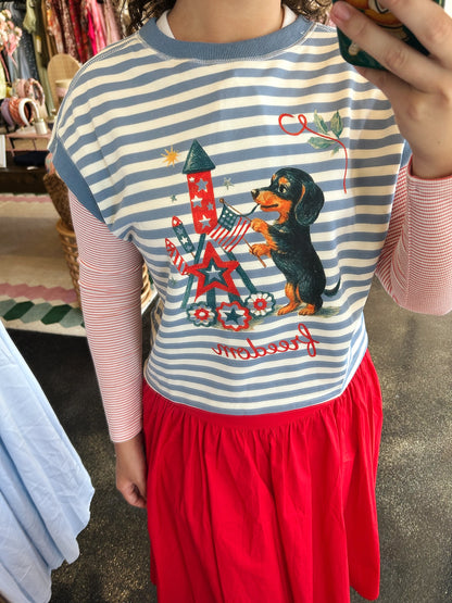 Striped Fireworks Top