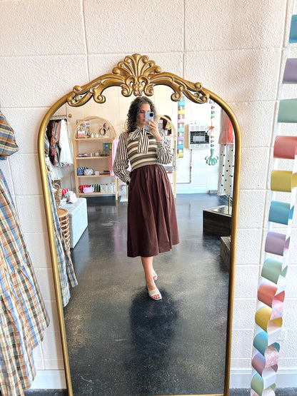 Stripe Mix Media Dress
