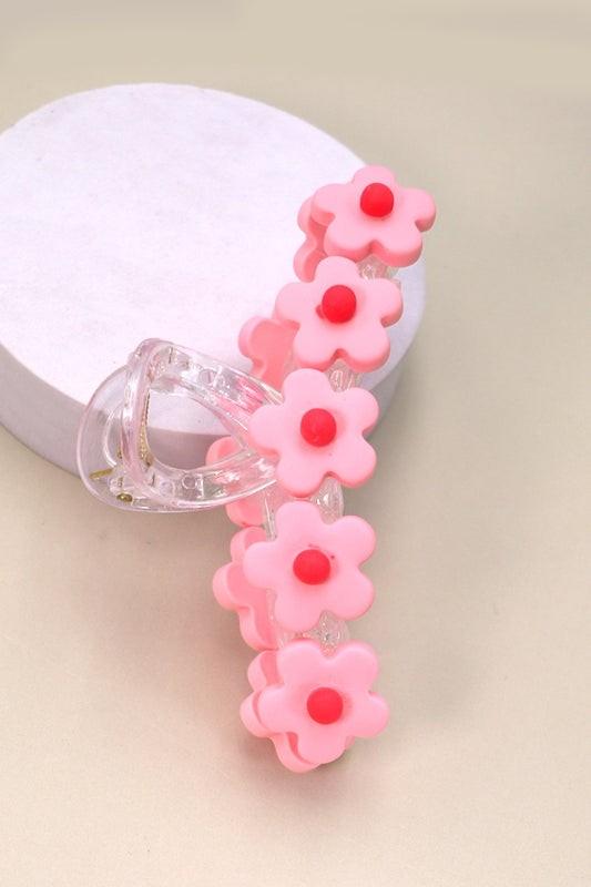 Pink Daisy Claw Clip