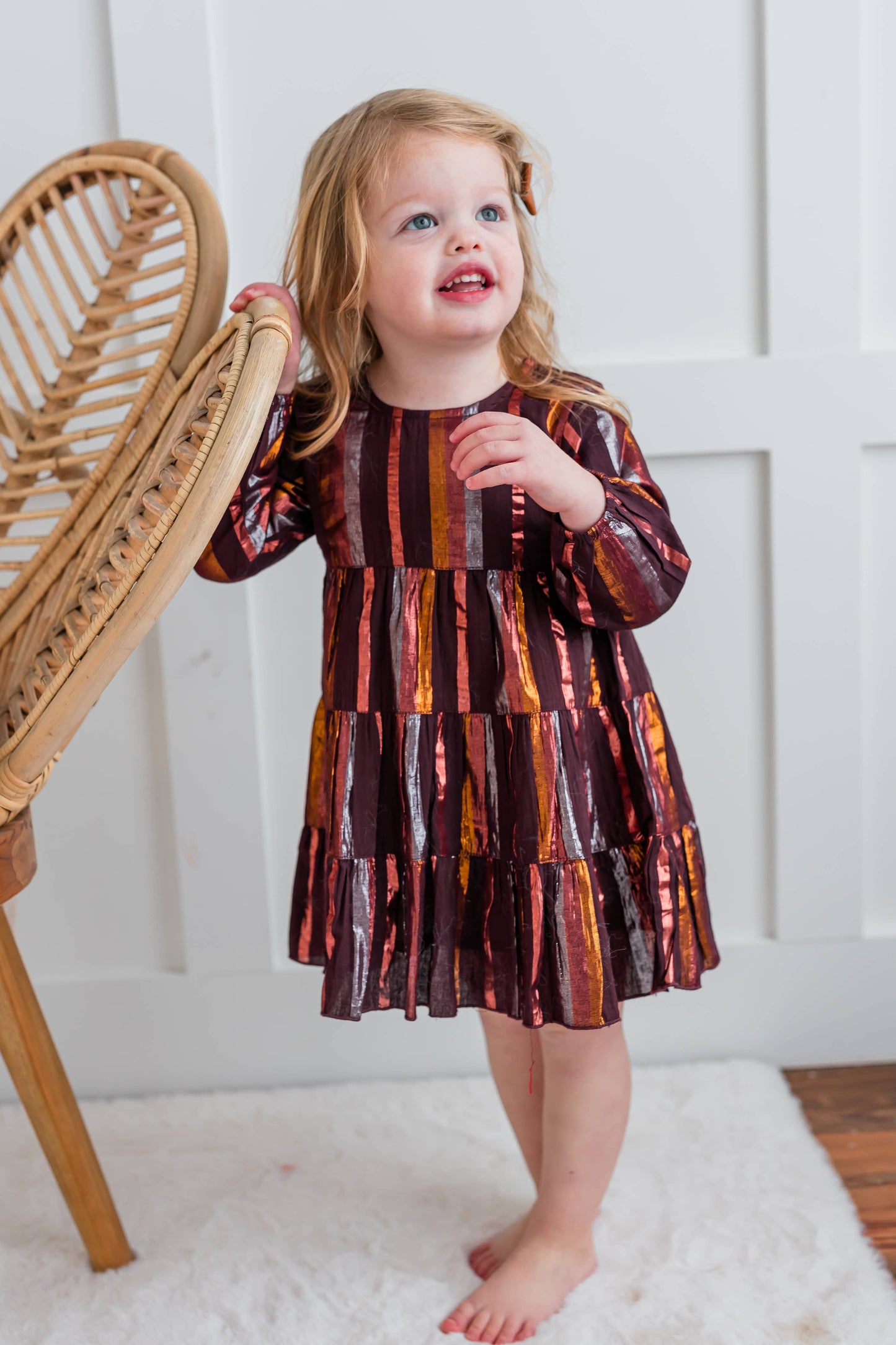 Burgundy Multi Lurex Dress