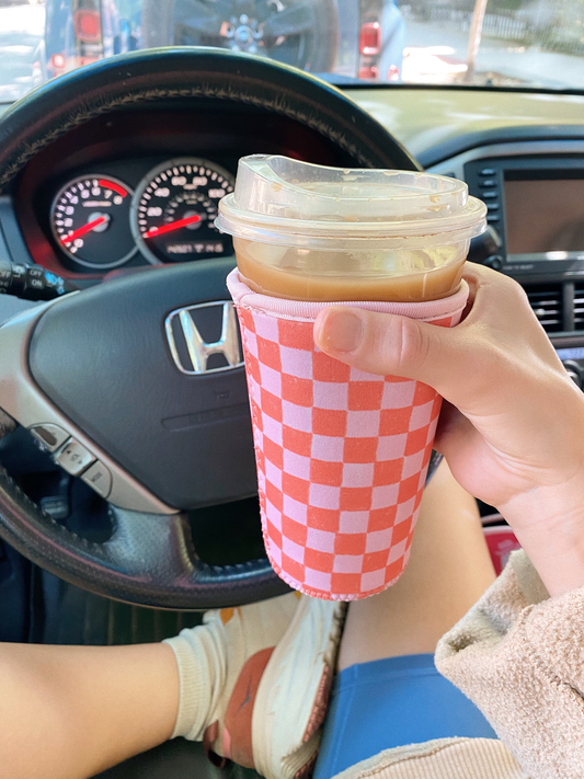 Gingham Iced Coffee Sleeve