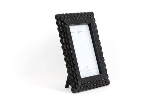 5x7 Black Scallop Photo Frame