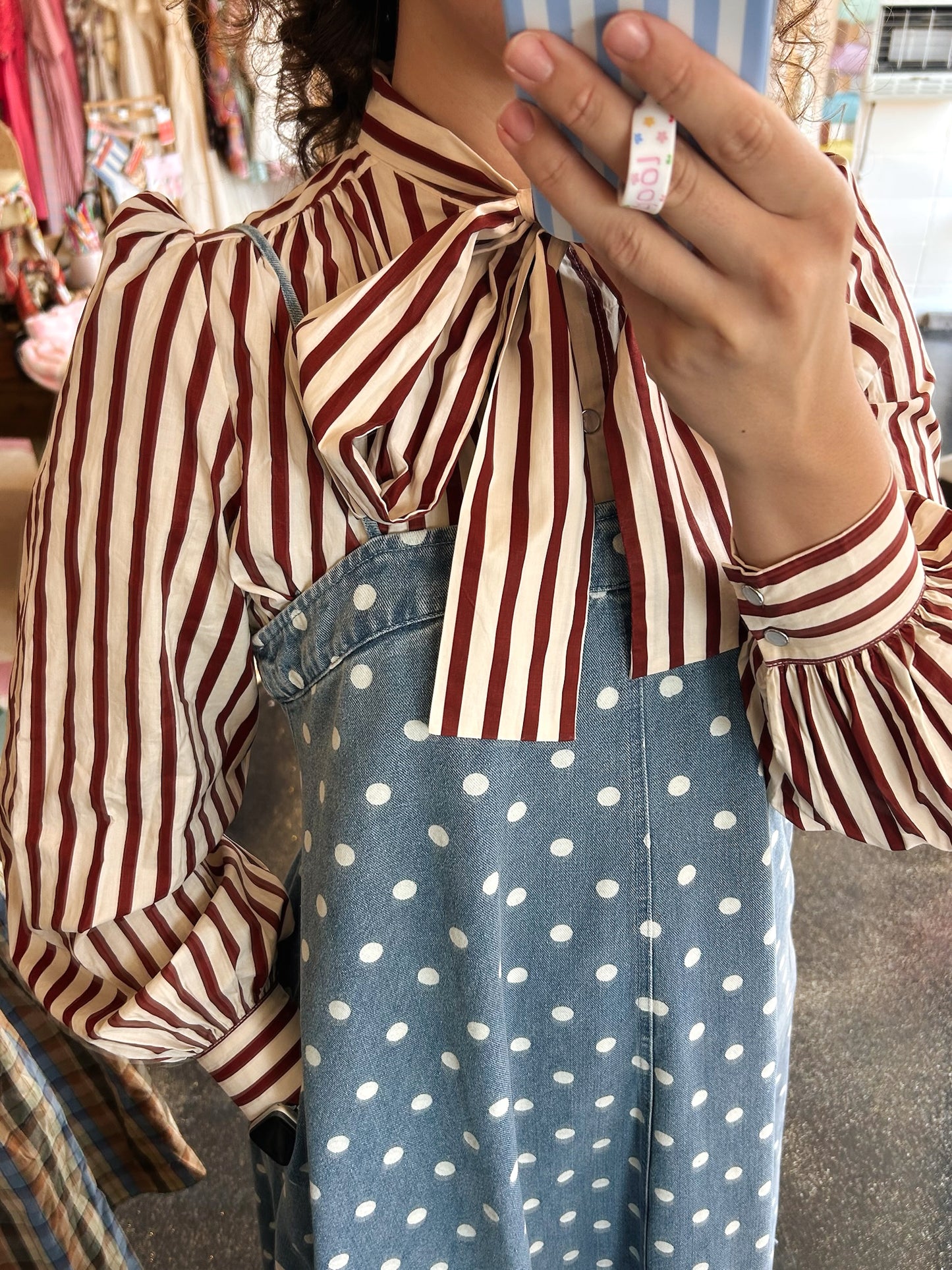 Striped Bow Blouse