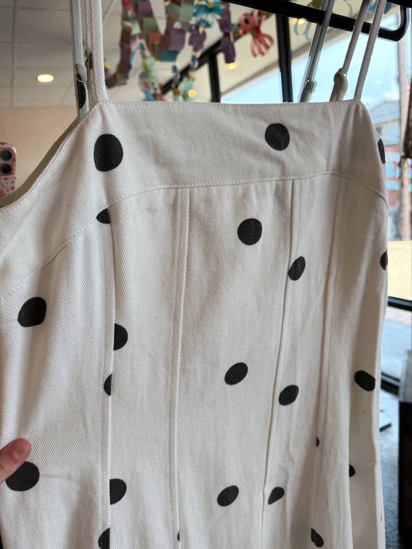 Polka Dot Denim Dress