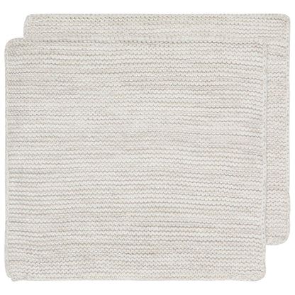 Dove Gray Knit Dishcloths Set of 2