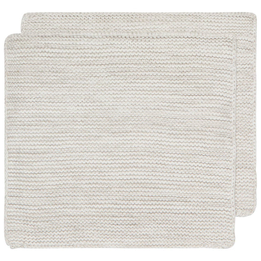 Dove Gray Knit Dishcloths Set of 2