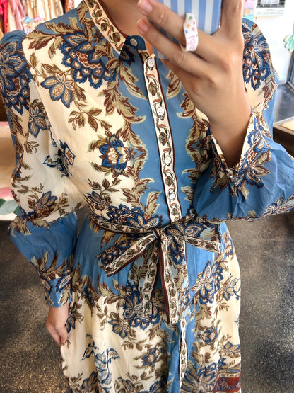 Paisley Button Dress