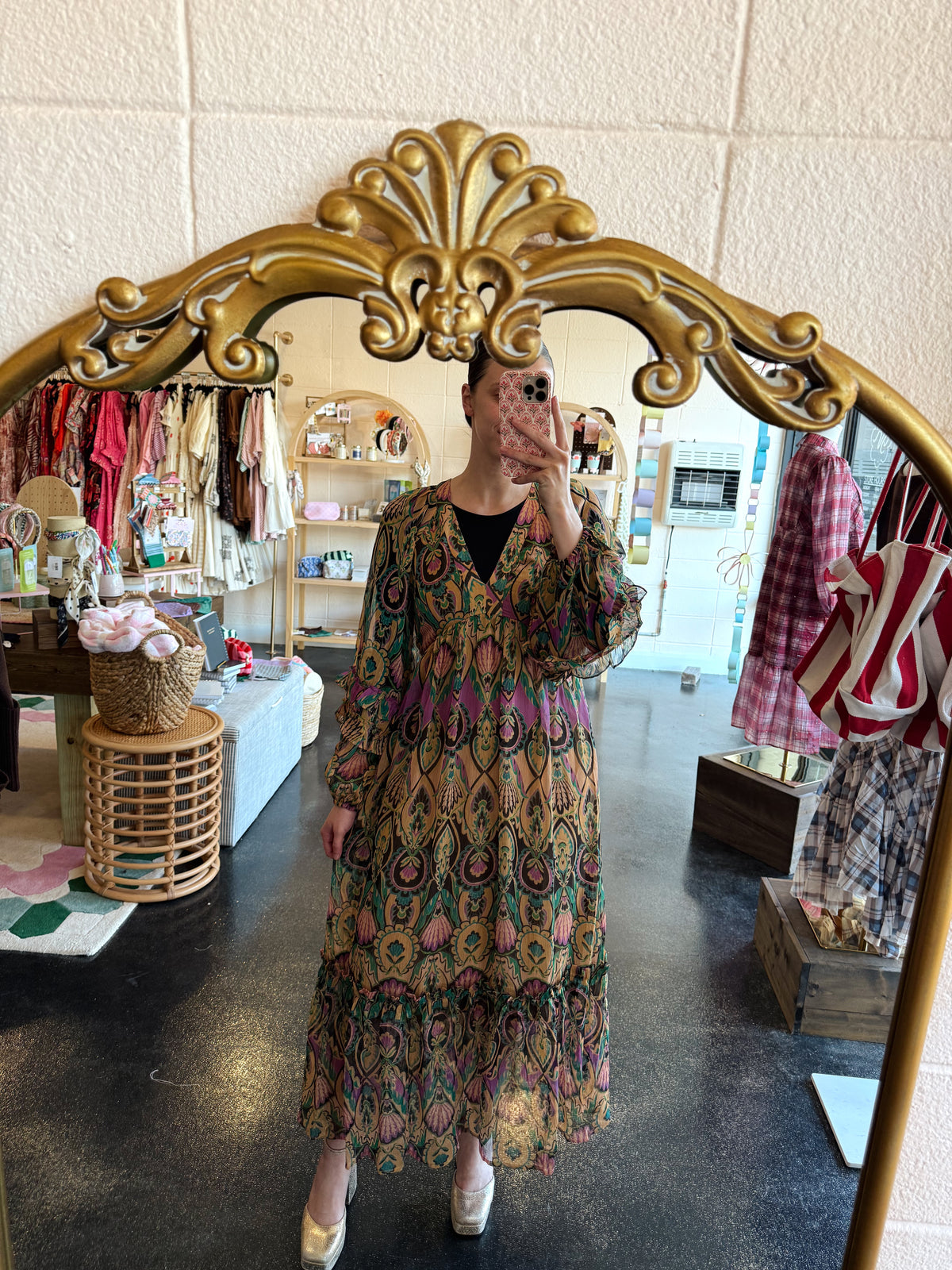 Garden Printed Maxi Dress