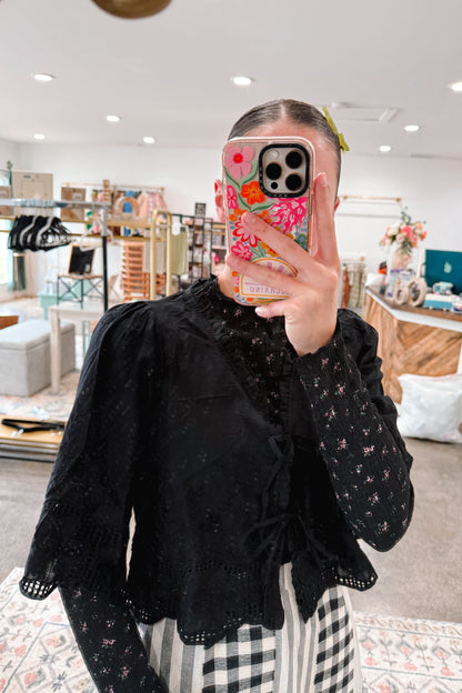 Black Floral Undershirt