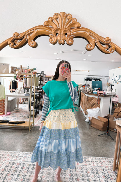 Sky Floral Skirt