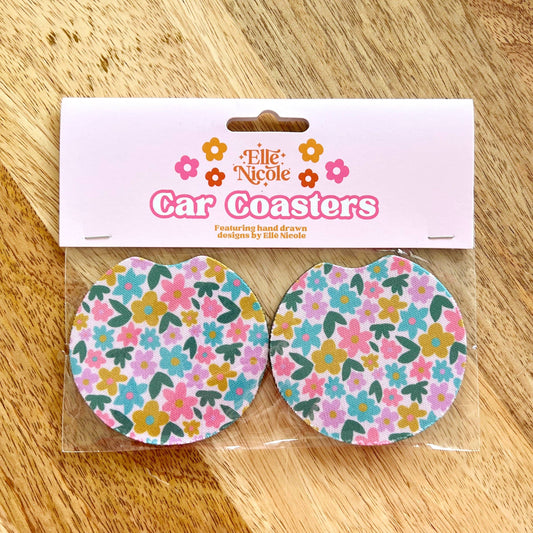 Sage Bloom Car Cupholder