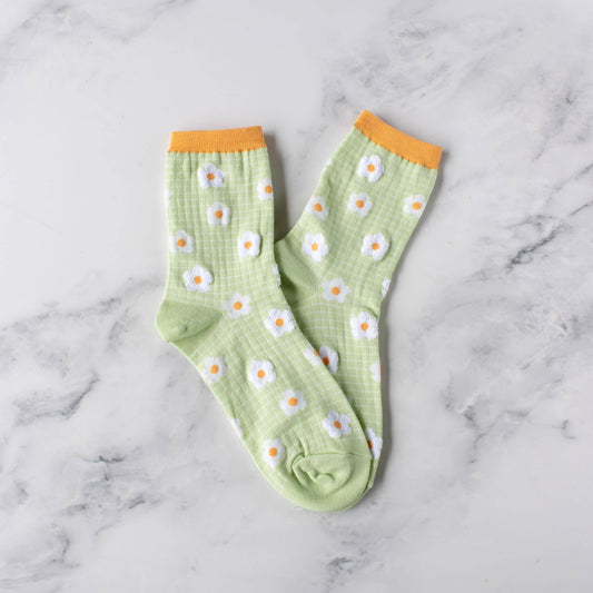 Spring Blooming Flower Casual Socks