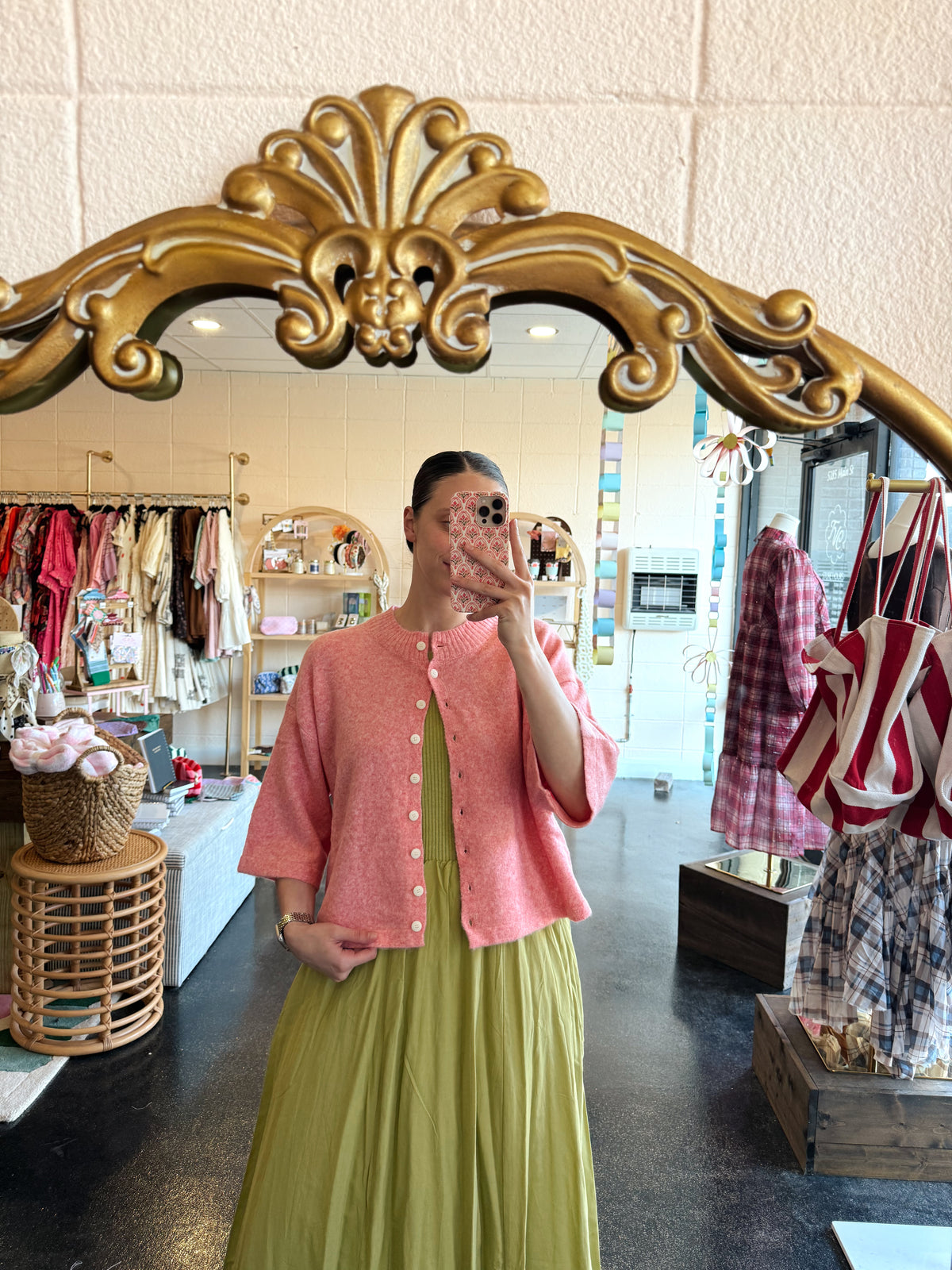 Ivory Cherry Cardigan