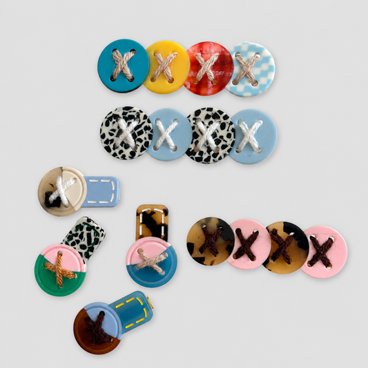 Button Hair Clips