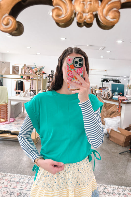 Side Bow Knit Top