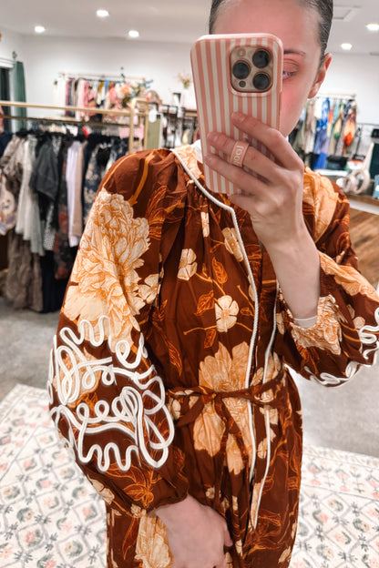 Brown Detail Dress